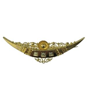 Antique 15 Karat Yellow Gold Diamond Brooch/Pin #21405